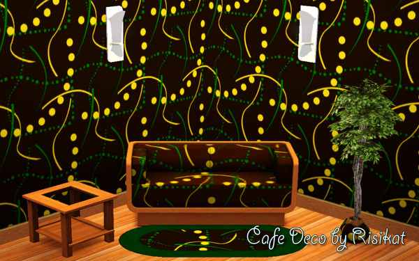 Sims 3 — Cafe Deco by risikat — Bold contemporary abstract pattern for TS3