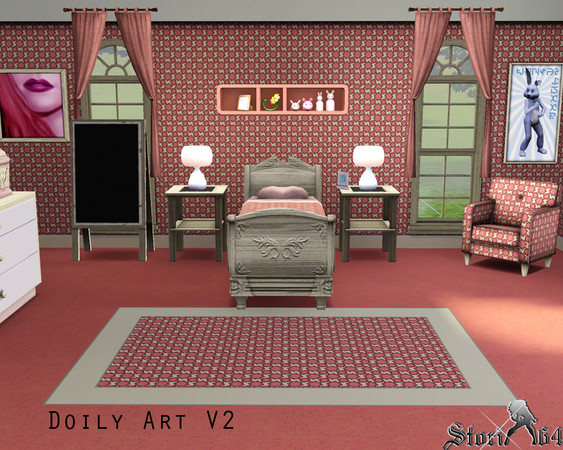 Sims 3 — Doily Art V2 by stori_64 — Mulititudes of doily shapes, wrapped up into this lucky pattern.