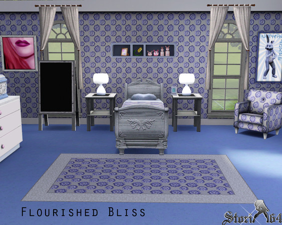 Sims 3 — Flourished Bliss by stori_64 — Small floral arrangement compacted in rows.
