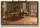 Sims 2 — Ricca Dining RC by mom_of2boyz — A recolor of Ricca Dining by detimgi in darker wood with leather accents.