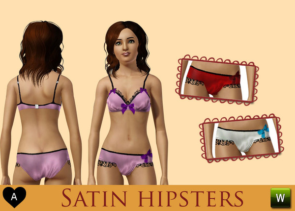 Sims 3 — Satin hipsters by agapi_r — 