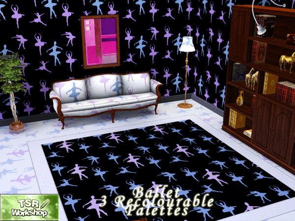 Sims 3 — Ballet Silhouettes Patterns by leiaann — An elegant pattern of ballet dancers in various poses. Features 3