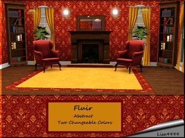 Sims 3 — Fluir by lisa9999 — A flair floral pattern. TWo changeable colors. Lisa 9999