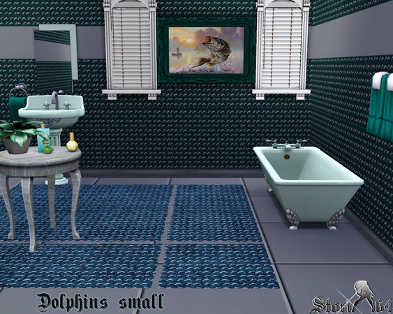 Sims 3 — Dolphins small print by stori_64 —  A fun Pattern for your 'fishing' sims 