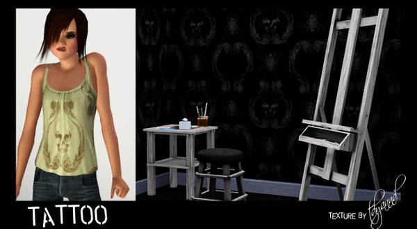 Sims 3 — Tattoo by tdyannd — Old School Tattoo Design on Canvas