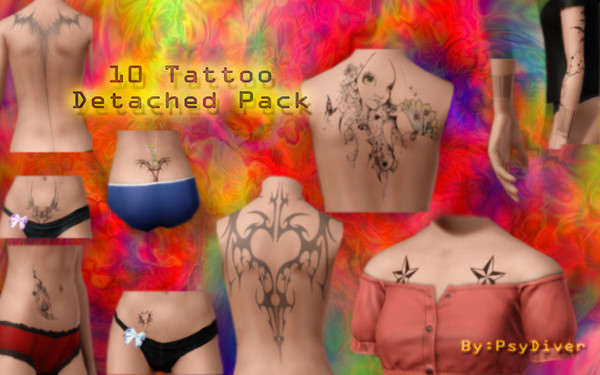 Sims 3 — Tattoo Pack Pt3 by Tatu666 — Finaly te 3rd and last part of the tattoo pack...Tattoo included in this