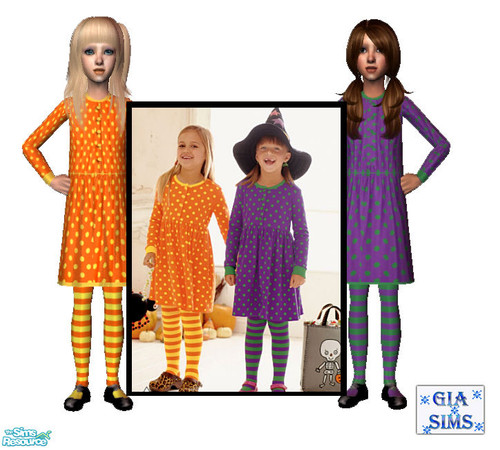 Sims 2 — Fall outfits by giasims — Two fall outfits for girls