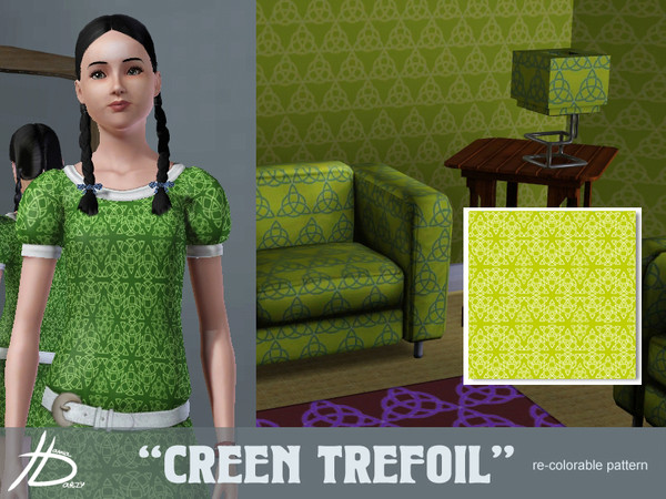 Sims 3 — Simple Celtic trefoil (stylisation) by Hanna_Darzy — trefoil, ornament, celtic 