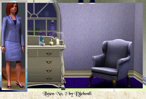 Sims 3 — Djem_Linen 2 by djehmli — Linen fabric texture with a heavy weave. Two color-able palettes