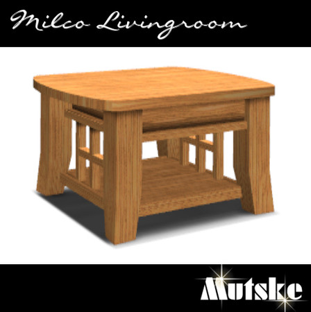Sims 3 — Milco Coffeetable 1x1 by Mutske — 1 recolorable part.