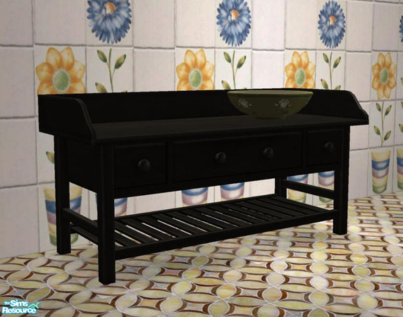 Sims 2 — Irish Milkbench - Recolo Irishmilkbench drk wood by ShinoKCR — 