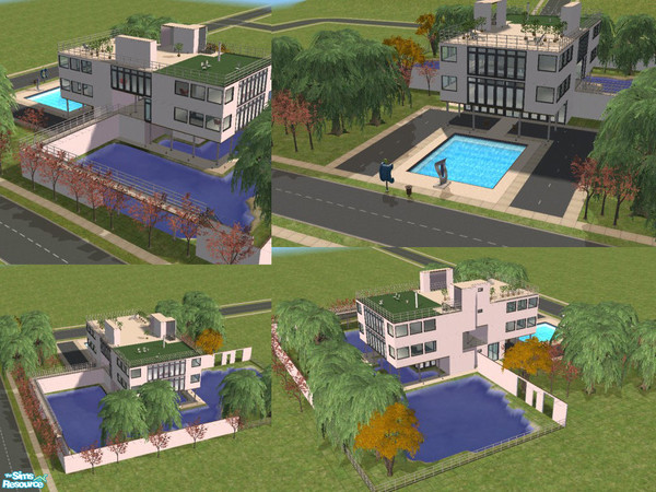 Sims 2 — Art Museum by Hugoslem — For those looking for a small community museum to house Sim art, this is a great