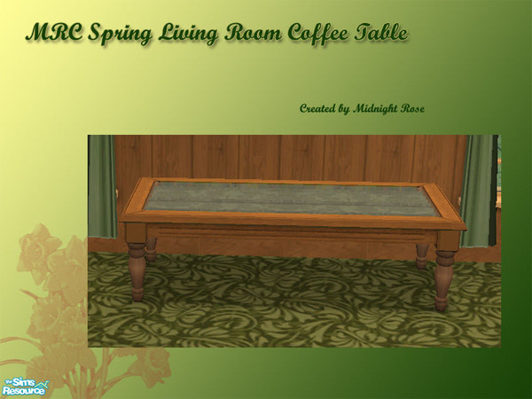 Sims 2 — MRC Spring Living Room - Coffee Table by MidnightRose — Coffee Table for the MRC Spring Living Room. Recolor of