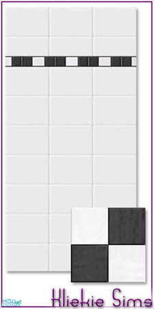 Sims 2 — Checked black & white set by kliekie — Does this need a description..? :p Please do not recolor without