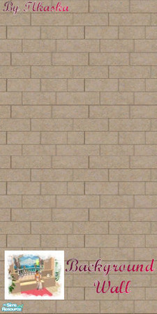 Sims 2 — Mural Wall Set - Background Mural Wall by tlkaska — This beige brick set includes 3 new meshes that interlock