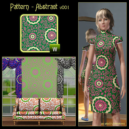Sims 3 — Pattern - Abstract v001 by Semitone — Pattern - Abstract v001