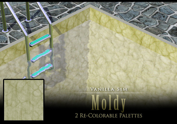 Sims 3 — Moldy by Vanilla Sim — This is what happens when your Sims don't clean their pool. For cement walls and floors