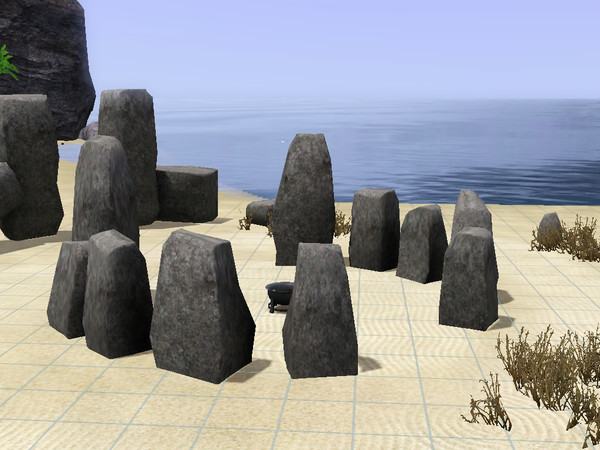 Sims 3 — Recurve Strand by Littlerose — The mysterious Recurve Strand contains rock circles and pits that were said to be