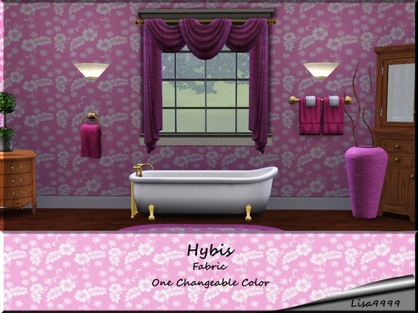 Sims 3 — Hybis by lisa9999 — A tropical floral. One changeable color. Lisa9999