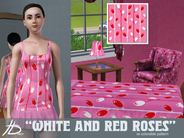 Sims 3 — White and Red roses by Hanna_Darzy — ornament