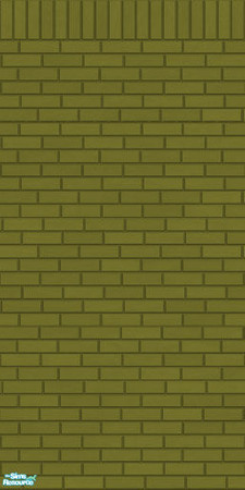 Sims 2 — MRC Border Bricks - Gold by MidnightRose — Brick walls with a top border