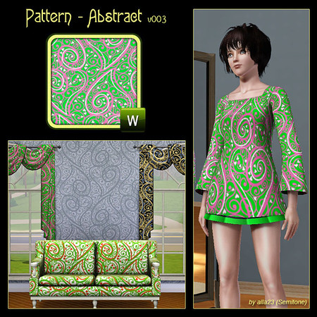 Sims 3 — Pattern - Abstract v003 by Semitone — Pattern - Abstract v003
