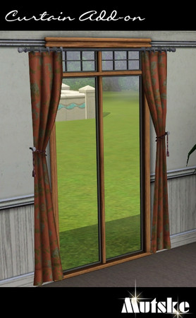 Sims 3 — Curtain Victorian Long 2 tile by Mutske — Matches the 1 tile Curtain Victorian.