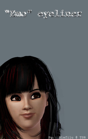 Sims 3 — Emo eyeliner by blafilu — By Blafilu@ TSR And I made a so called &amp;quot;emo&amp;quot; eyeliner to :)