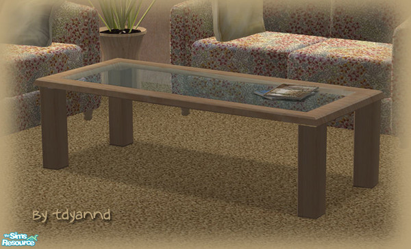 Sims 2 — Apple Living Tables RC - White Oak - Coffee Table by tdyannd — A white oak recolor of my Apple Living Tables.