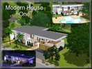 Sims 3 — Modern House One by gcampus — A simple yet elegant home for your sims. There are 3 bedrooms and 4 baths, a 2 car