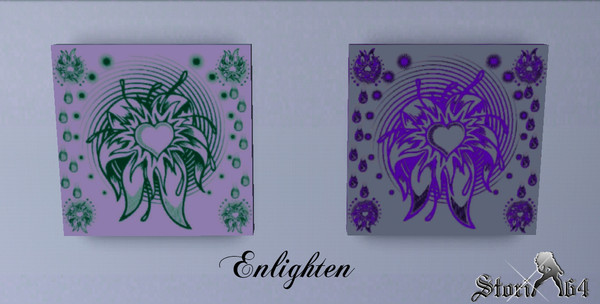 Sims 3 — Enlighten by stori_64 — Abstract floral and heart design