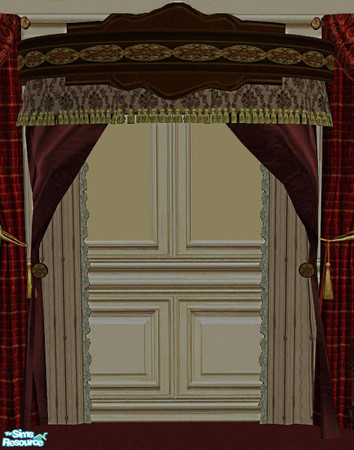 Sims 2 — Grandeur Bedroom Canopy by lisa9999 — A have moon curtained canopy.