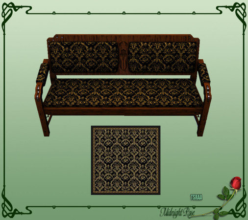 Sims 3 — MRC Damask 1 by MidnightRose — A nice Damask pattern with black background