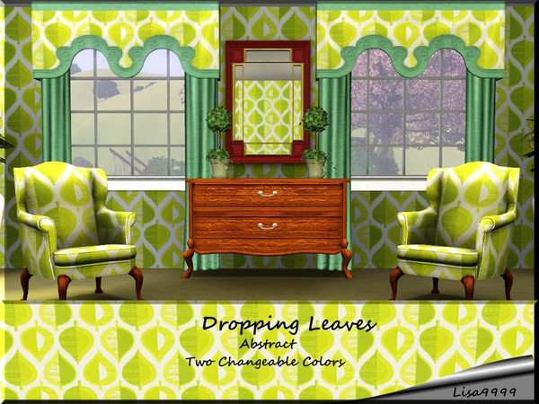 Sims 3 — Dropping Leaves by lisa9999 — A leaf pattern. Two changeable colors. Lisa9999