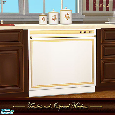 Sims 2 — Traditional Inspired Kitchen - Dishwasher White Recol by Cashcraft — A traditional kitchen with a vintage flair