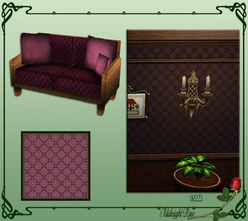 Sims 3 — MRC Geometric by MidnightRose — An old fashioned geometric damask pattern