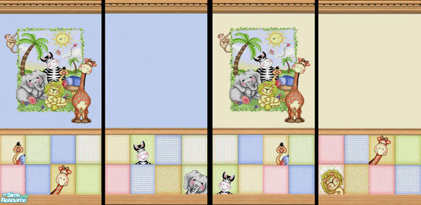 Sims 2 — Jungle Babies Wallpaper Set by Grammy_Moon — Cute wallpapers featuring baby animals from the jungle. 