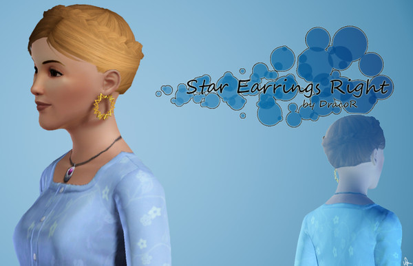 Sims 3 — Star Earring Left by DracoR — Beautiful earring for your Sims!
