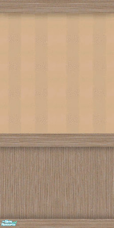 Sims 2 — NK Winter Sands LR Cream by MoMama — A wall of Woodline Sand on the bottom and a creamy color on top in stripes.