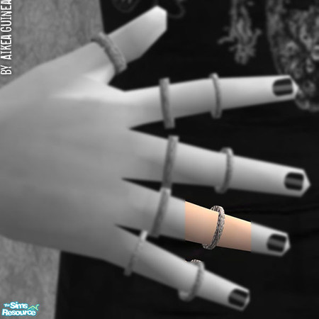 Sims 2 — Layerable Rings - Right 3 Upper by aikea_guinea — Ring works for both males and females, will stay on in all