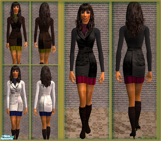 Sims 2 — Coats - 3 different by Axanterre — This set includes three coats perfect to wear in spring and autumn. Seasons