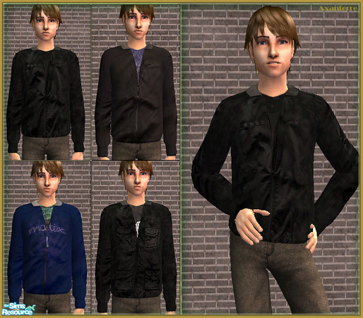 Sims 2 — Jackets - 4 different by Axanterre — This set includes four jackets for male sims.