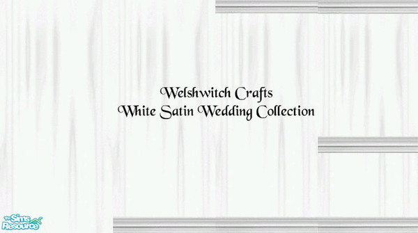 Sims 2 — White Satin Wedding Collection 1 by WelshWitch — Requested by SimmyLou (Thank you x) 4 Sets of Wedding design