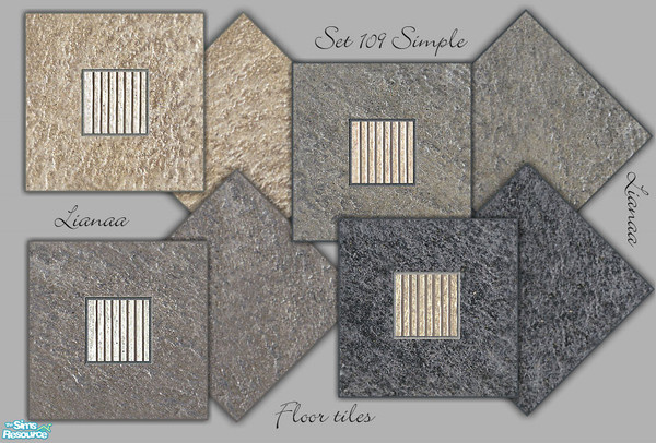 Sims 2 — Set 109 Simple by Lianaa — Set 109 Simple - 8 simple tile floors