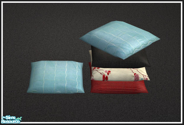 Sims 2 — Cosy sleeping flowery red - pillow 3 by mirake — 