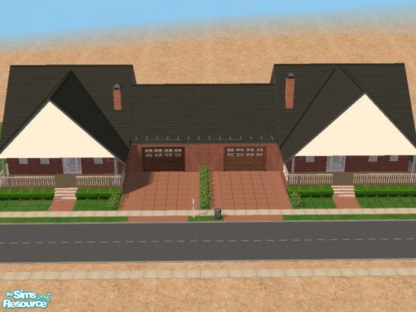 Sims 2 — MCL Colonial Duplex by mistresscris — Created by MistressCris.