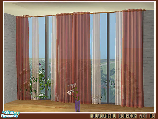 Sims 2 — Huabanzhu Bedroom Set 03 - curtain by huabanzhu — 
