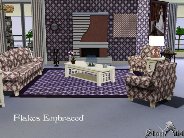 Sims 3 — Flakes Embraced by stori_64 — pattern of snow flakes