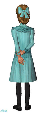 Sims 2 — Blue Green Matching Bow  by giasims — Blue Green Matching Bow 