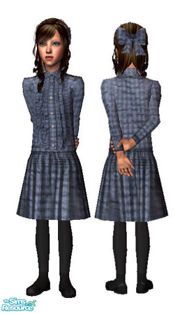 Sims 2 — Victorian Dress and Bow by giasims — Victorian Dress and Bow